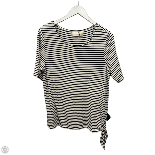 Top Short Sleeve By Chicos In Black, Size: M