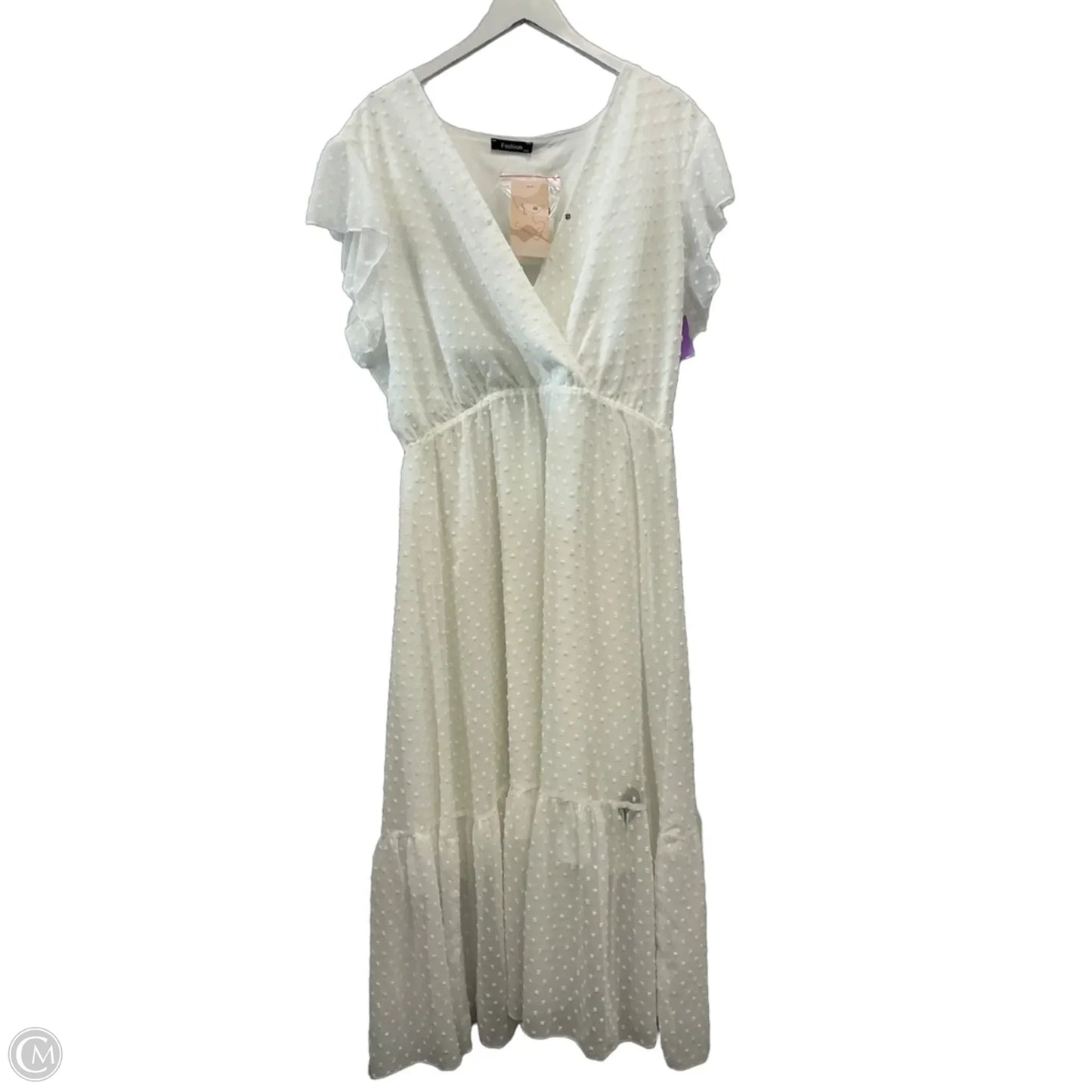 Dress Casual Midi By Clothes Mentor In White, Size: Xxl