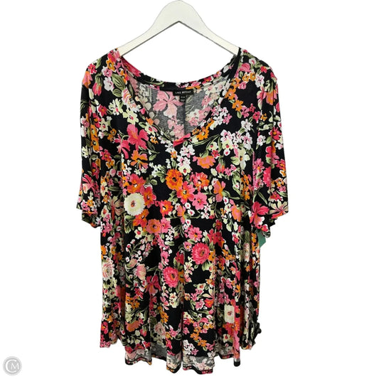Top Short Sleeve By Lane Bryant In Multi-colored, Size: 3x
