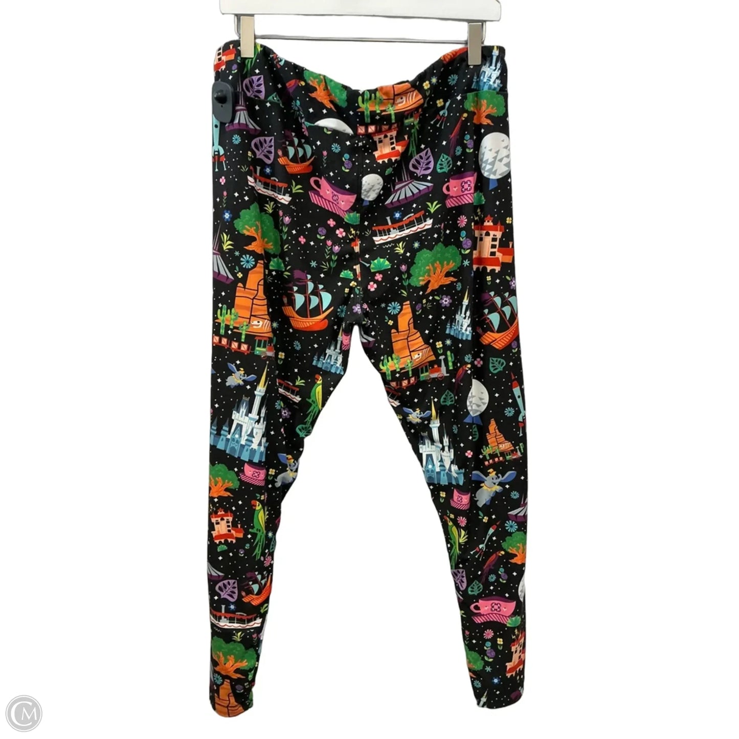 Athletic Leggings By Disney In Black, Size: Xl