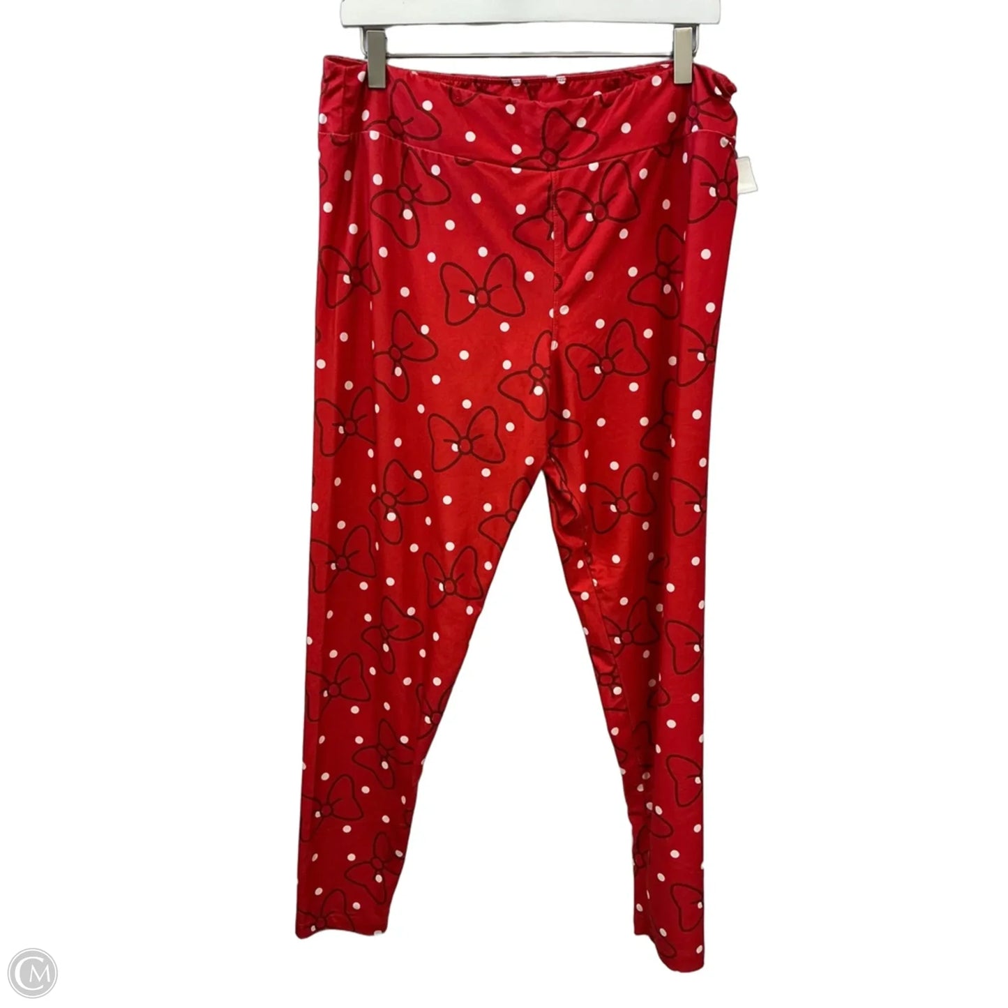 Athletic Leggings By Disney In Red, Size: Xl