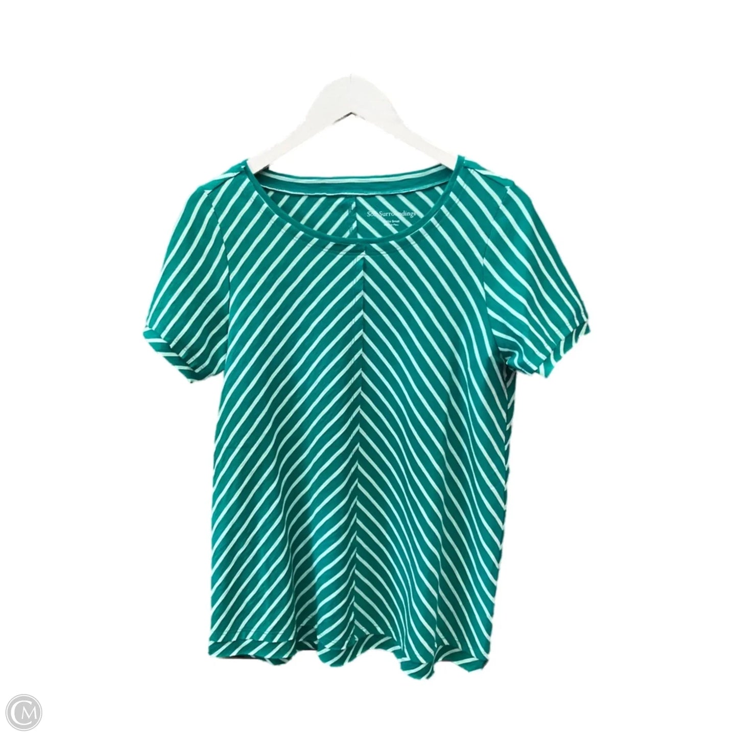 Top Short Sleeve By Soft Surroundings In Green, Size: S