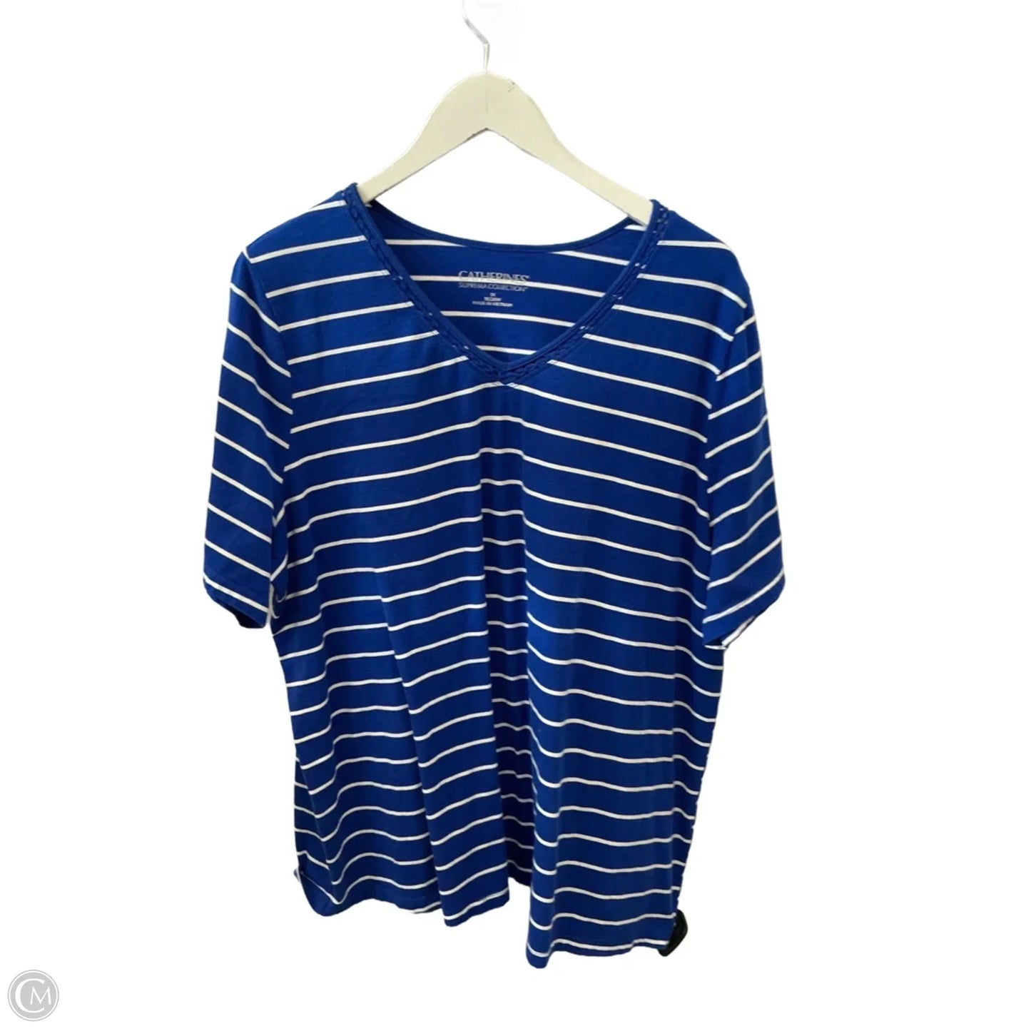 Top Short Sleeve By Catherines In Blue, Size: 1x