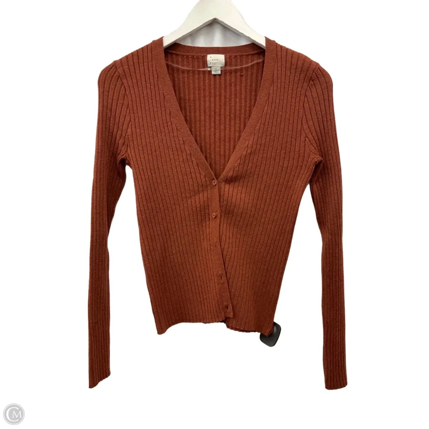 Sweater Cardigan By A New Day In Orange, Size: S