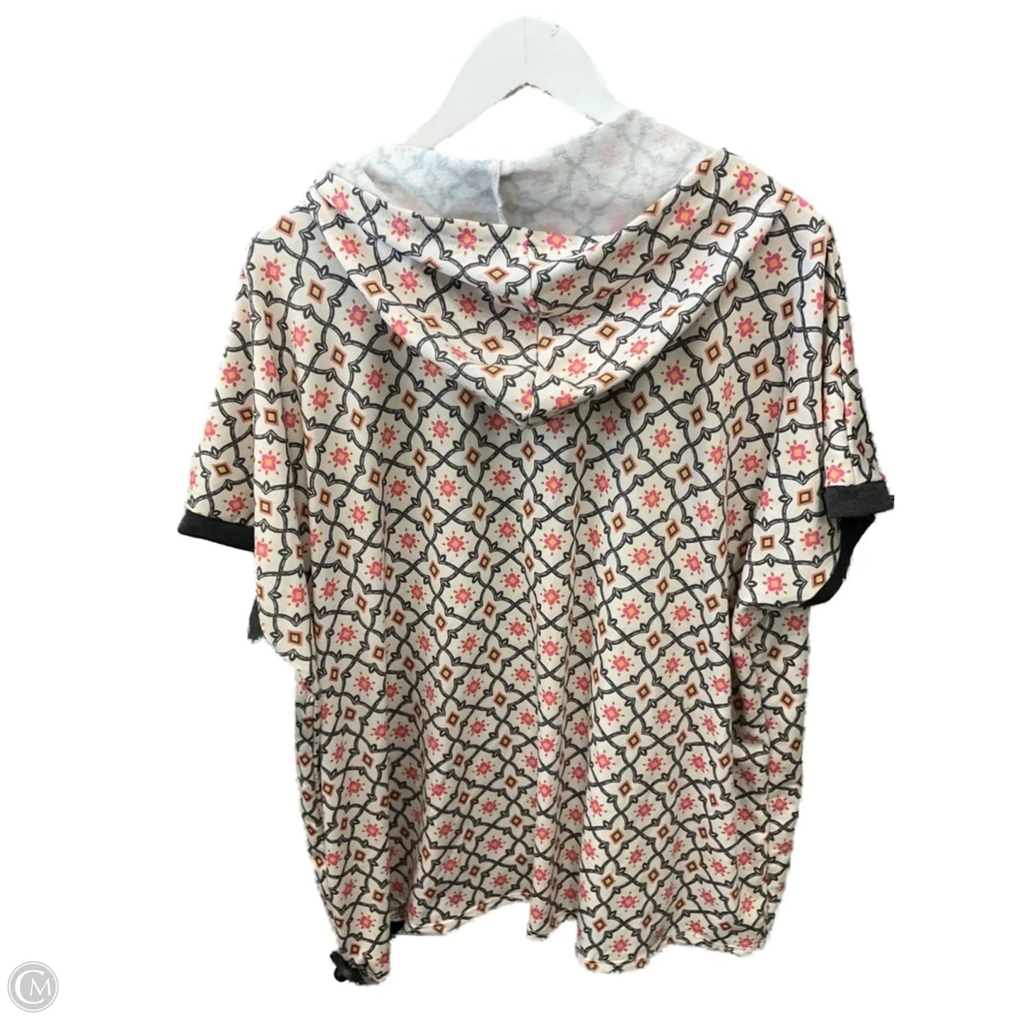 Top Short Sleeve Basic By Heimish Usa In Cream & Pink, Size: 1x