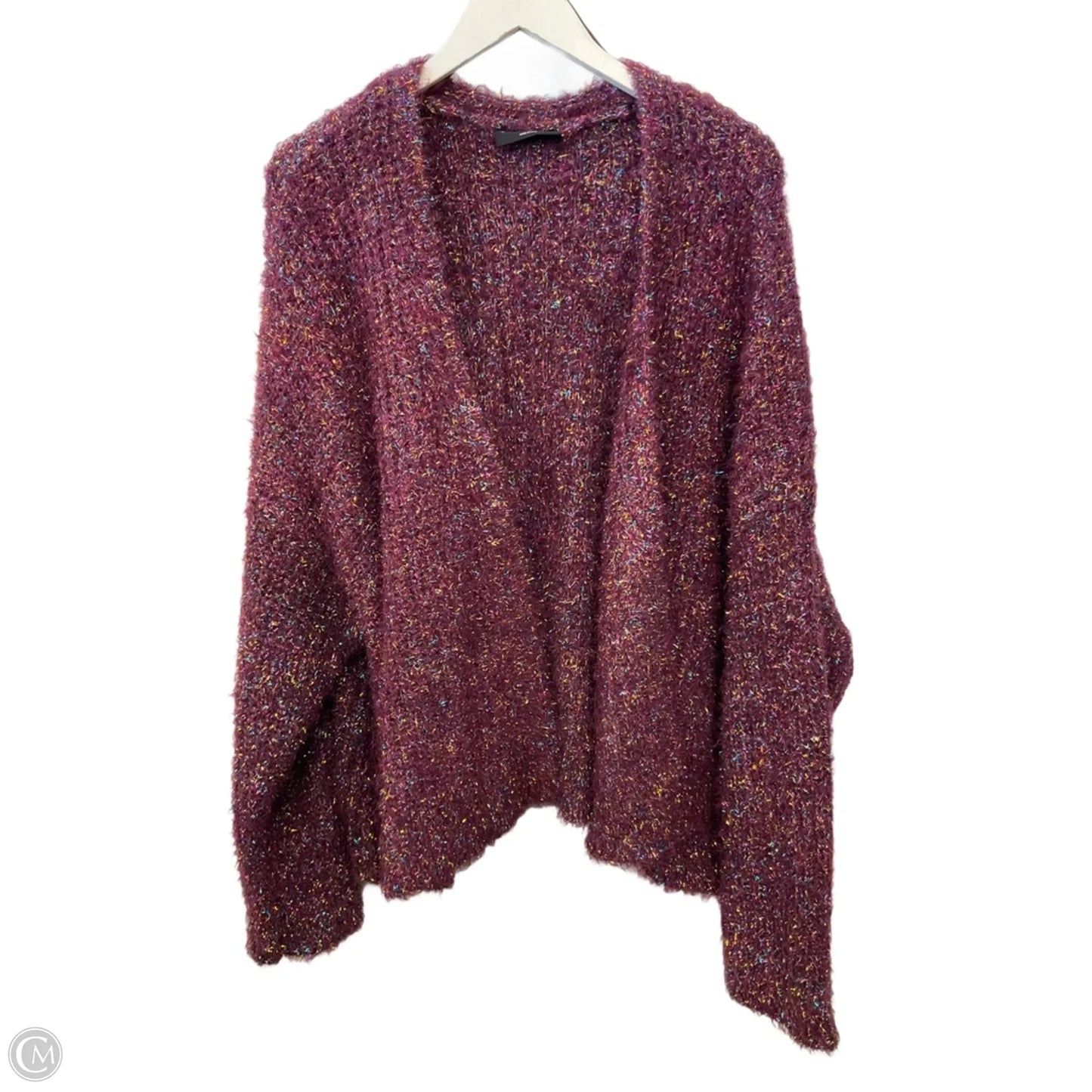 Sweater Cardigan By Lane Bryant In Purple, Size: 4x