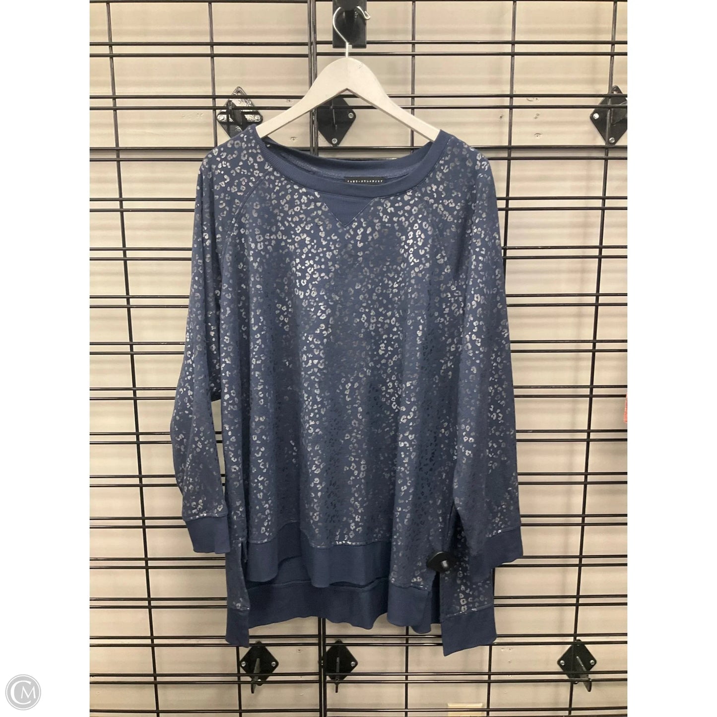Top Long Sleeve By Jane And Delancey In Blue, Size: 2x