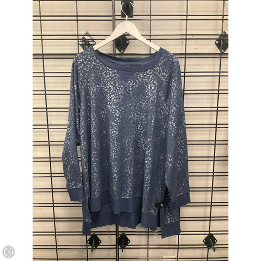 Top Long Sleeve By Jane And Delancey In Blue, Size: 2x