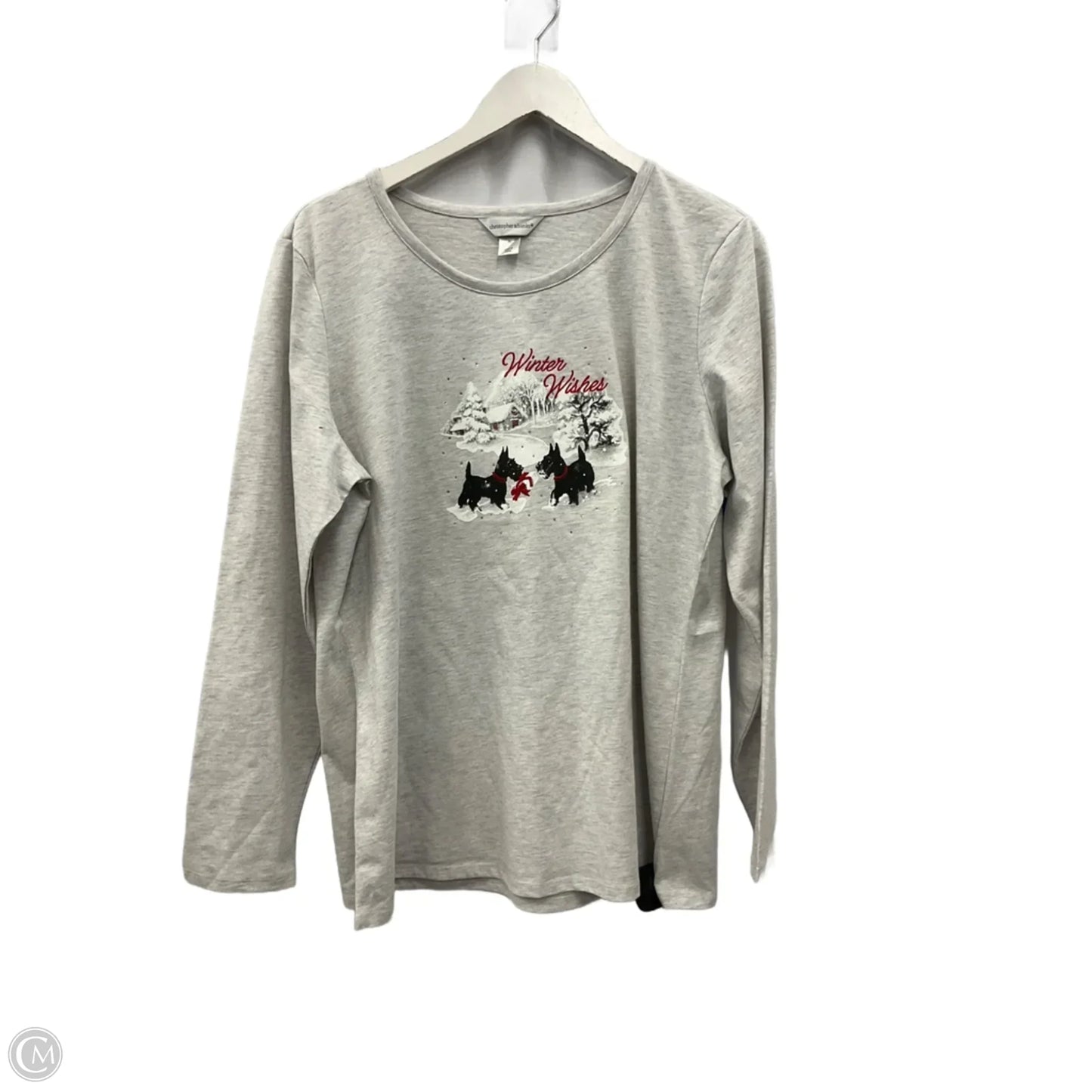 Top Long Sleeve By Christopher And Banks In Grey, Size: Xl