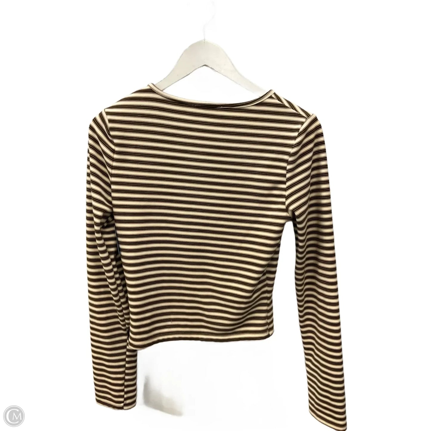 Lounge Set Pants By Bailey Rose In Cream & Tan, Size: M