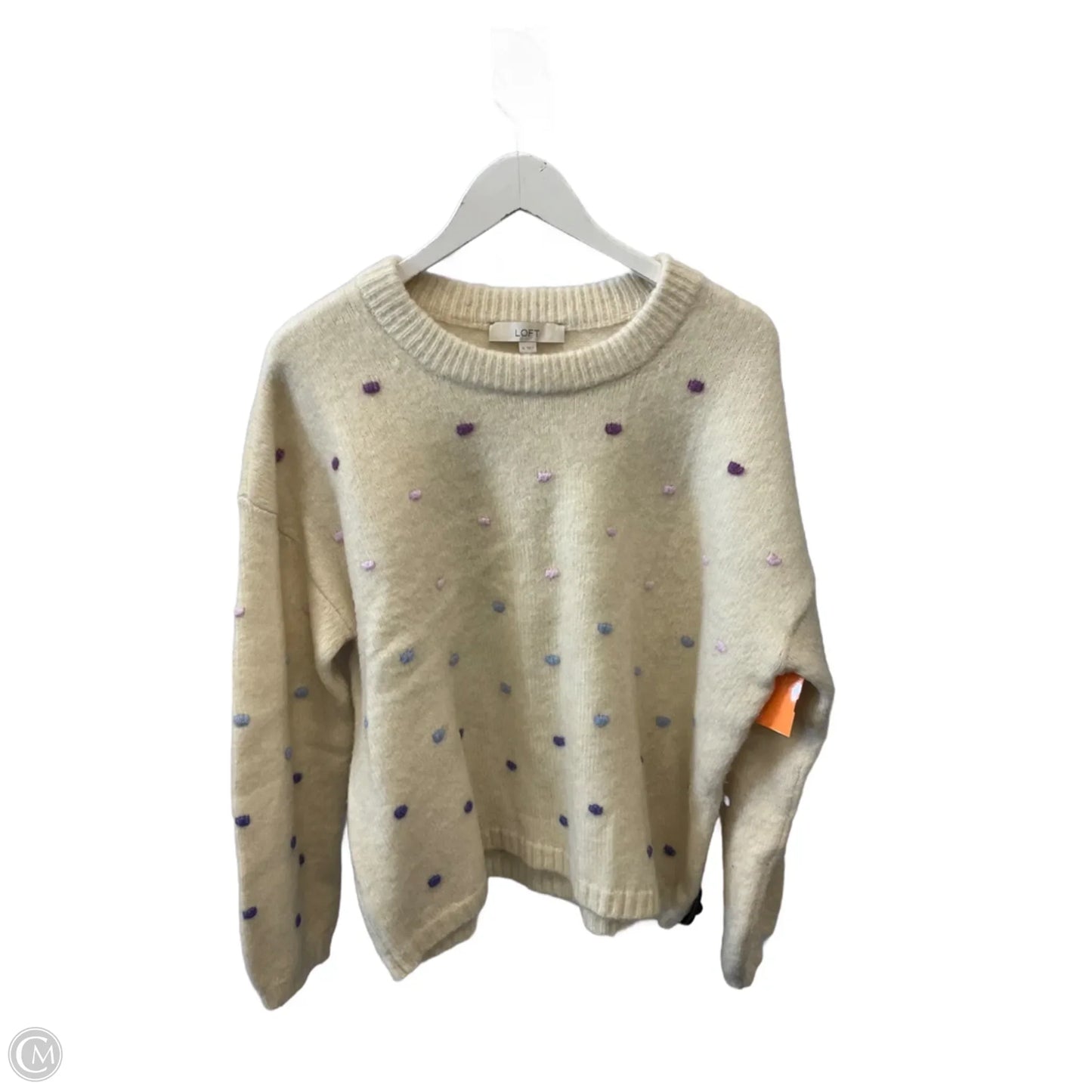 Sweater By Loft In Cream, Size: Xl