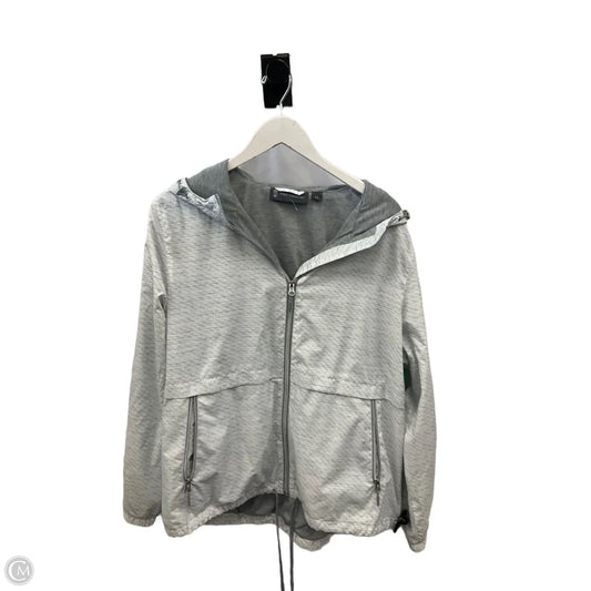 Jacket Windbreaker By Free Country In Grey & White, Size: Xl
