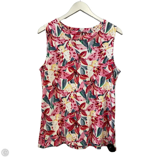 Top Sleeveless By Chicos In Multi-colored, Size: L