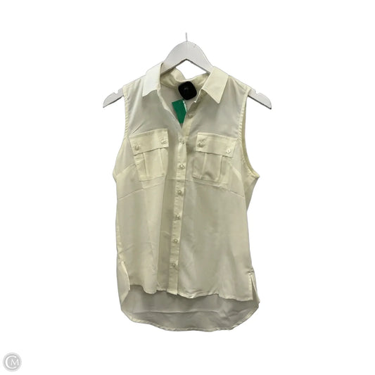 Top Sleeveless By Edge In Cream, Size: S