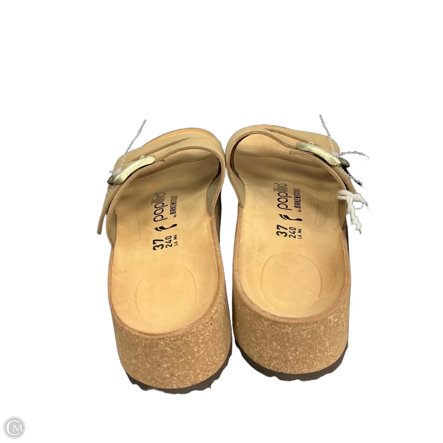 Sandals Flats By Birkenstock In Tan, Size: 6