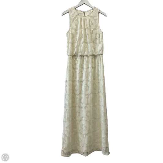 Dress Casual Maxi By London Times In Cream, Size: M
