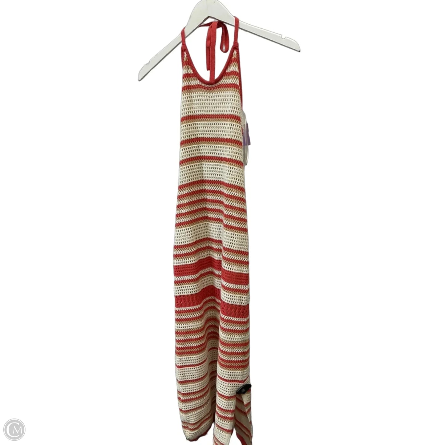 Dress Casual Midi By Freshman In Orange & Tan, Size: S