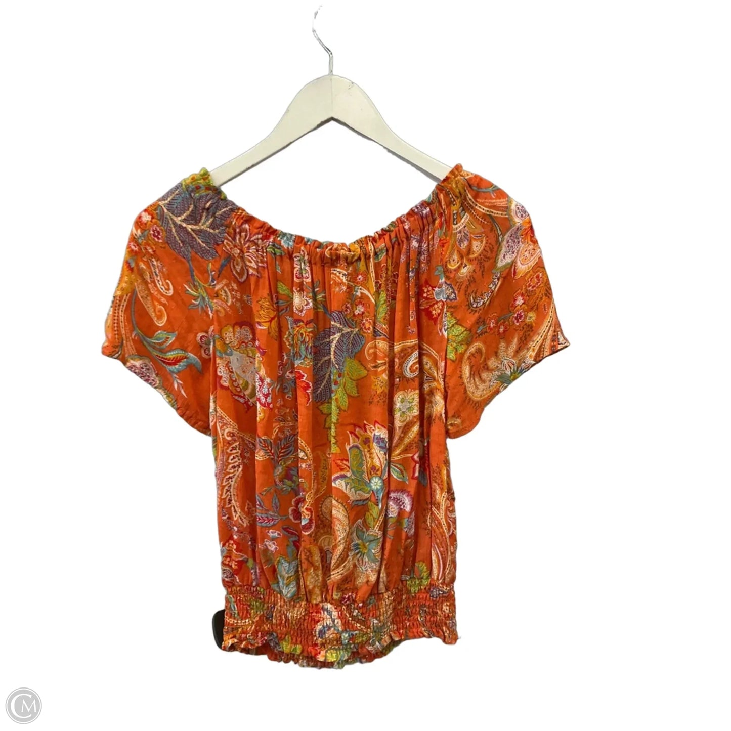 Top Short Sleeve By Nicole By Nicole Miller In Orange, Size: S