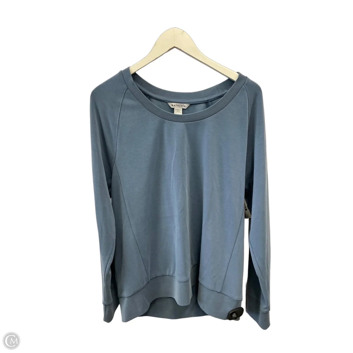 Athletic Top Long Sleeve Crewneck By Athleta In Blue, Size: L