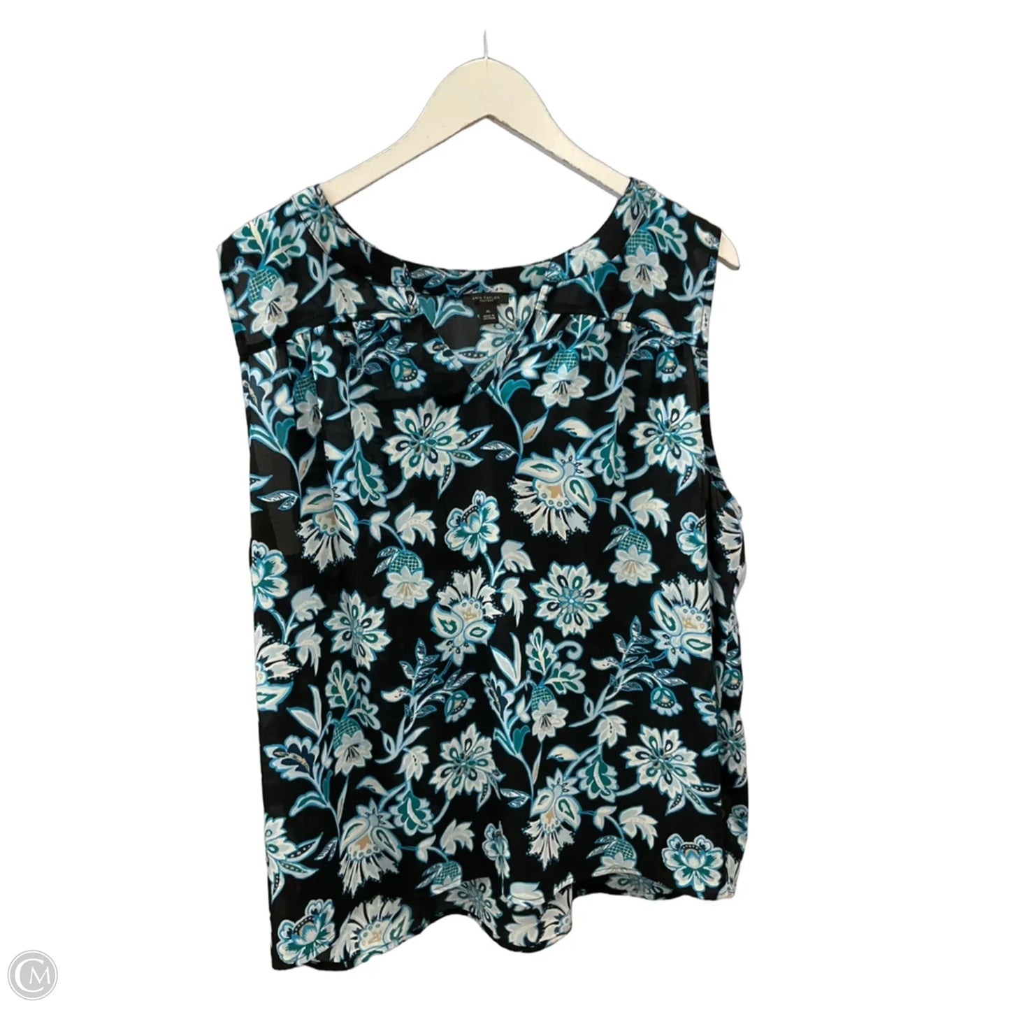 Top Sleeveless By Ann Taylor In Floral Print, Size: Xl