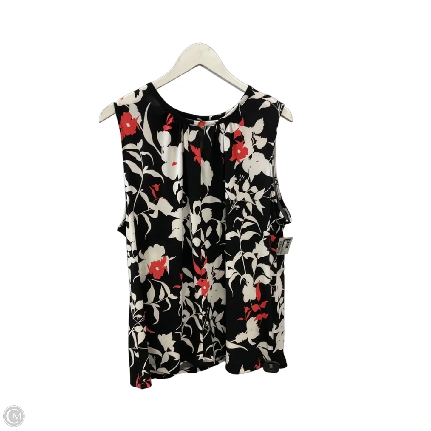 Top Sleeveless By Liz Claiborne In Floral Print, Size: Xl