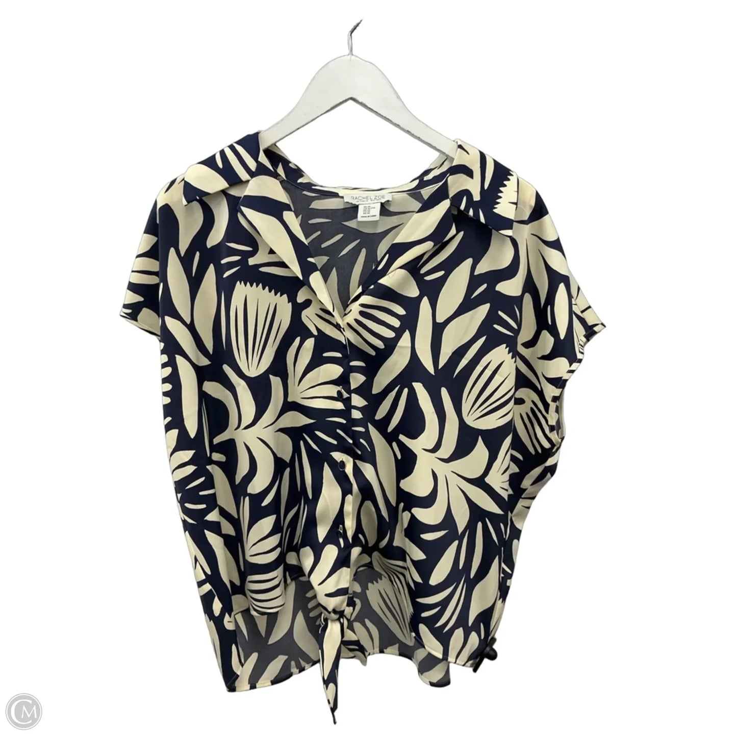 Top Short Sleeve By Rachel Zoe In Navy, Size: Xl