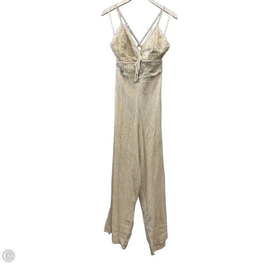 Jumpsuit By Clothes Mentor In Tan, Size: L