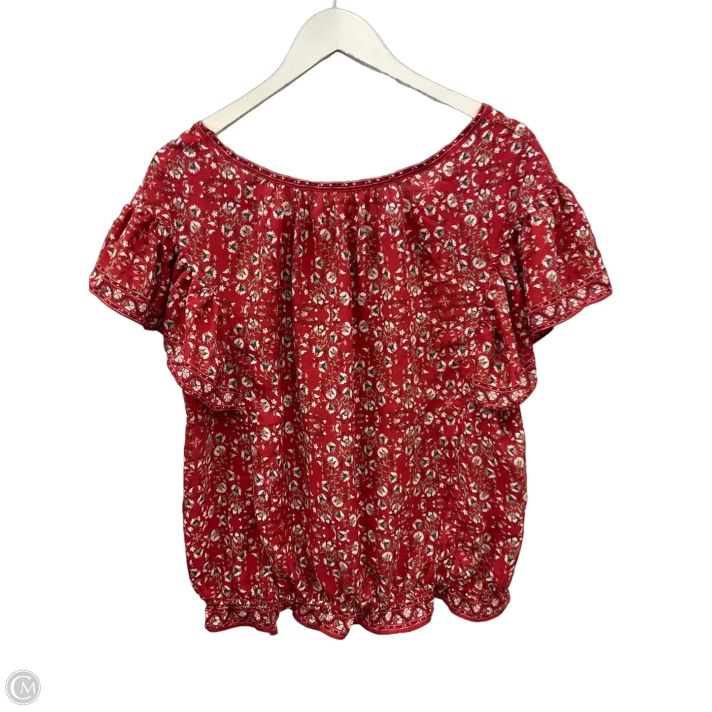 Top Short Sleeve By Max Studio In Red, Size: Xl