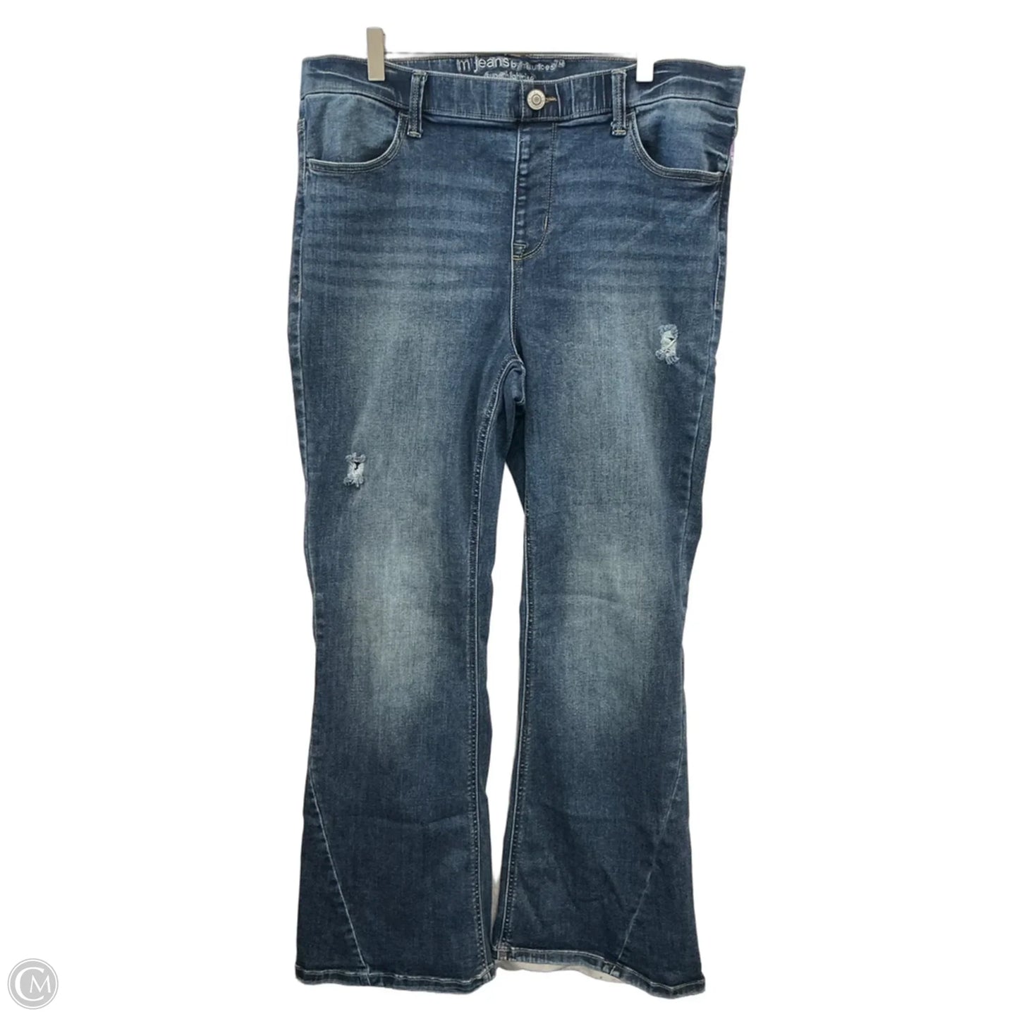 Jeans Flared By Maurices In Blue Denim, Size: 16