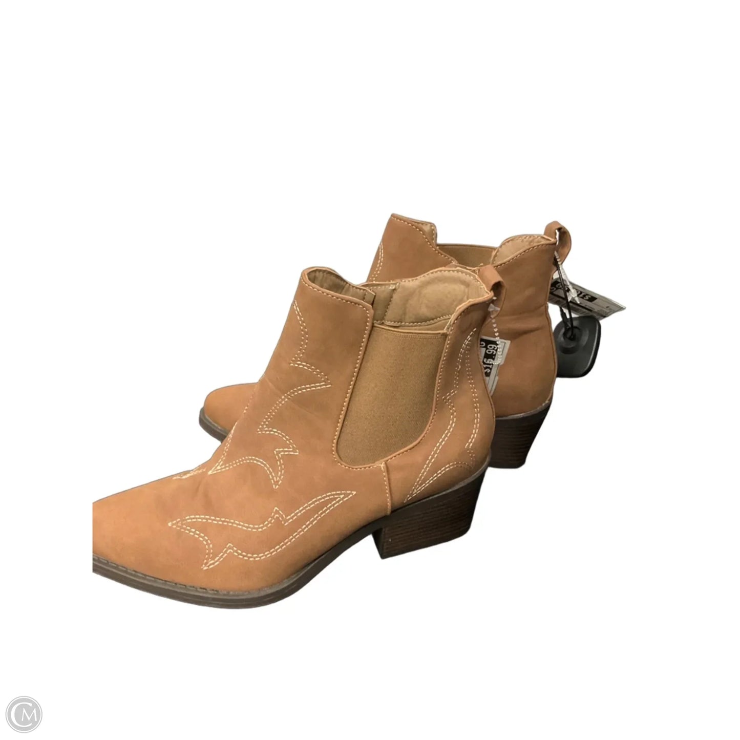 Boots Ankle Heels By Serra In Brown, Size: 9