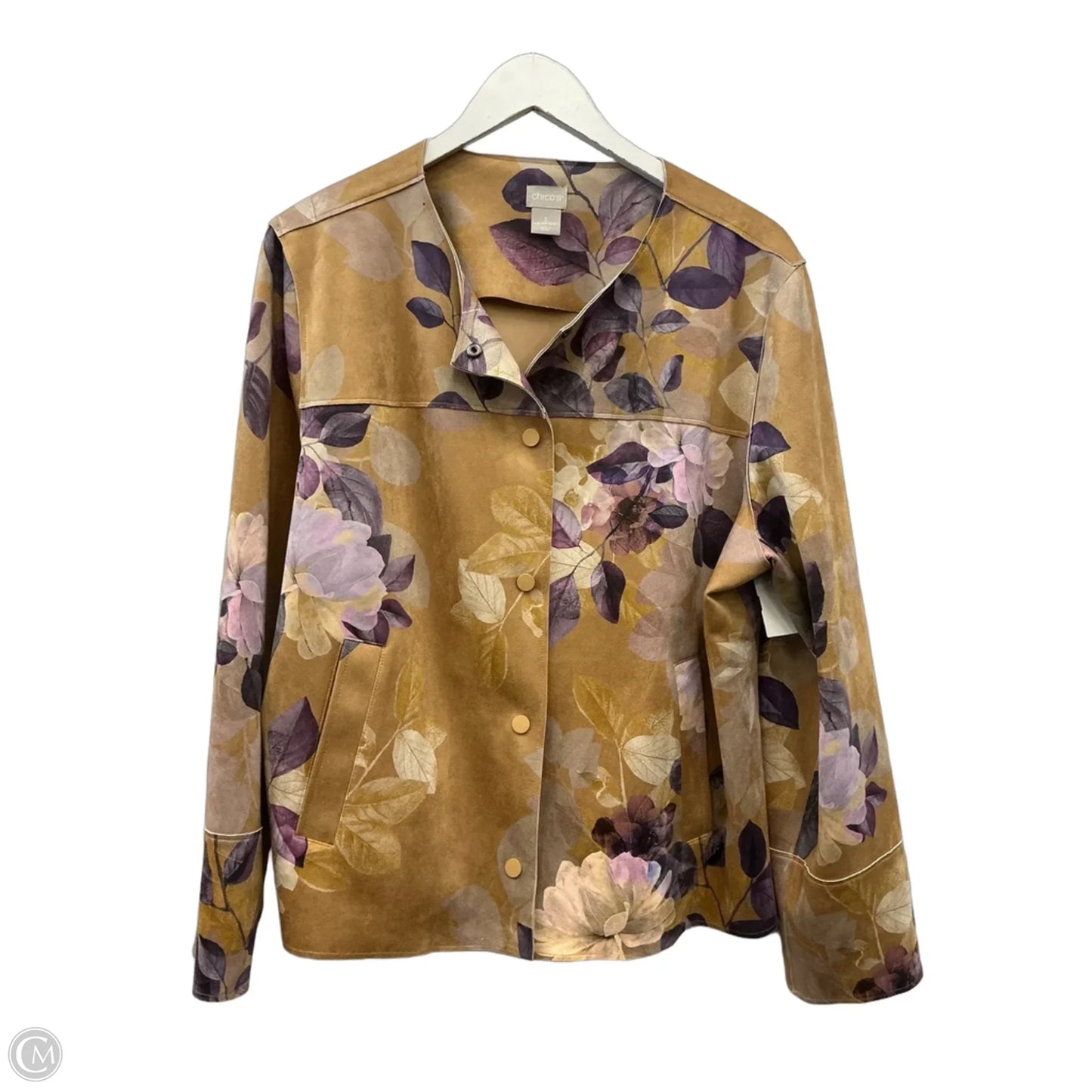 Jacket Other By Chicos In Gold & Purple, Size: Xl