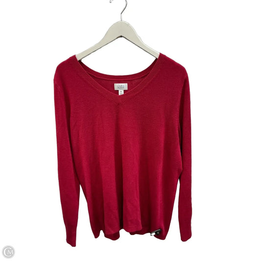 Sweater By Croft And Barrow In Pink, Size: Xxl