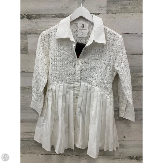 Top Long Sleeve By Clothes Mentor In White, Size: S