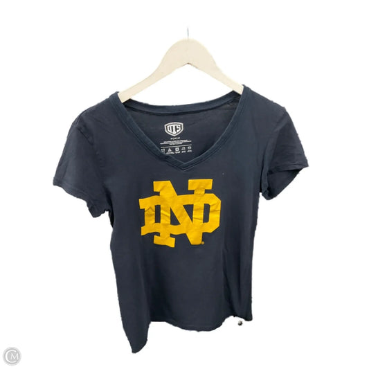Athletic Top Short Sleeve By Clothes Mentor In Navy, Size: M