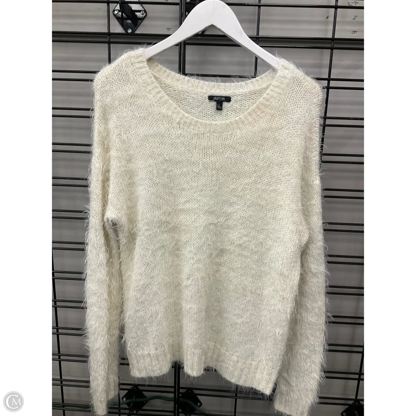 Sweater By Apt 9 In Cream, Size: L