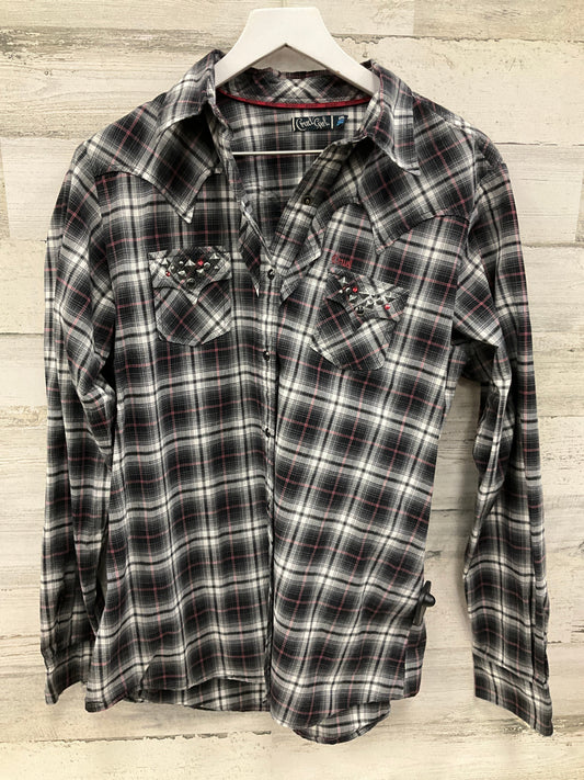 Top Long Sleeve By Clothes Mentor In Black & White, Size: Xxl