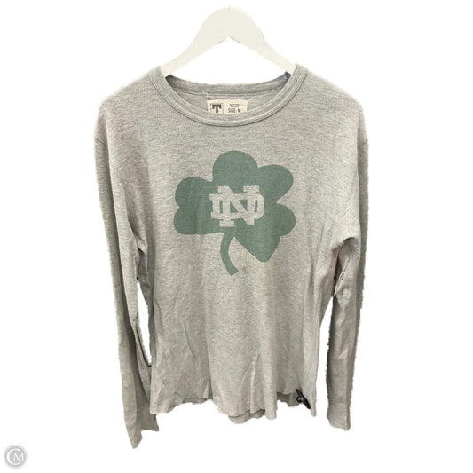 Athletic Top Long Sleeve Crewneck By Clothes Mentor In Grey, Size: M