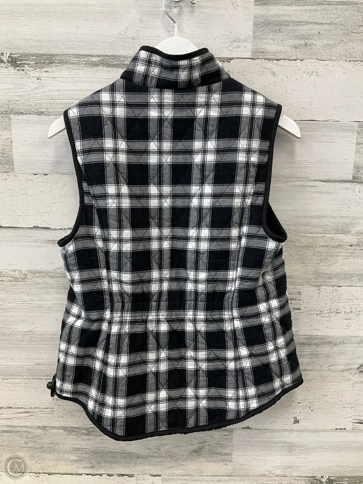 Vest Puffer & Quilted By Croft And Barrow In Black & White, Size: S