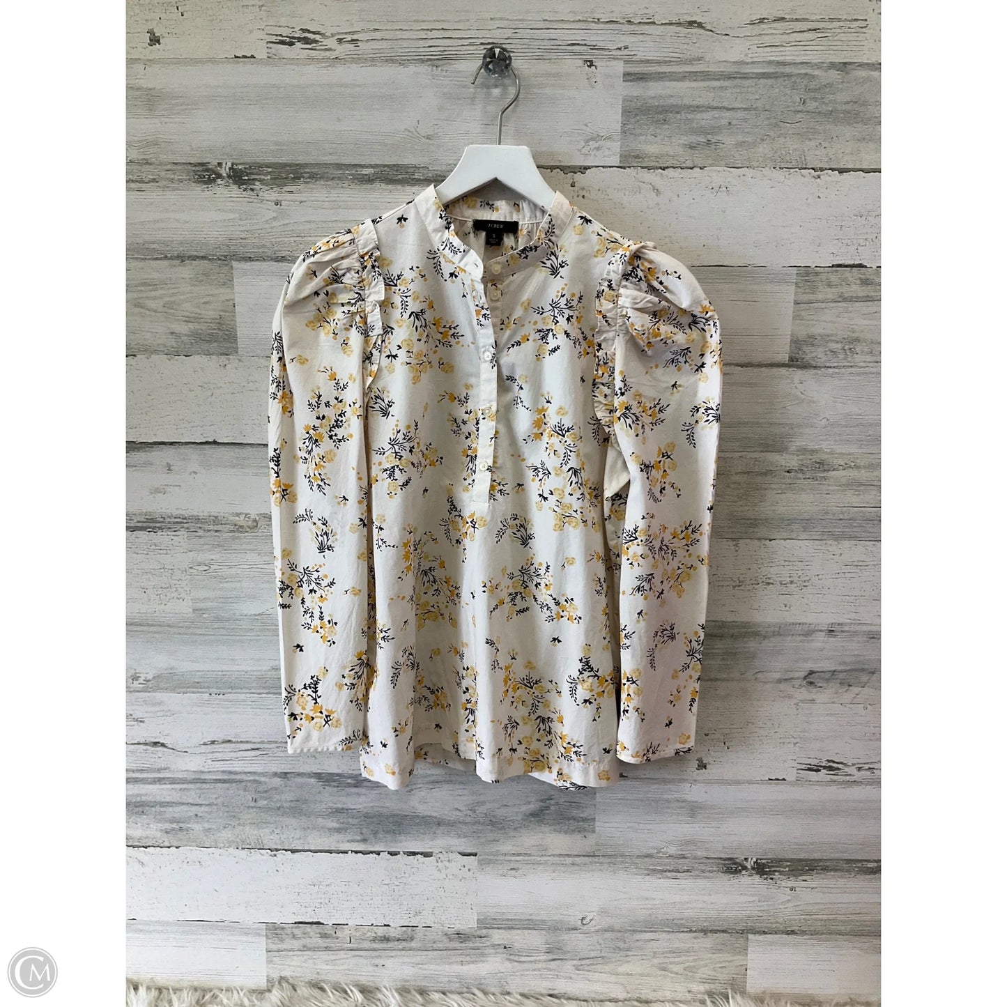 Top Long Sleeve By J. Crew In Yellow, Size: S