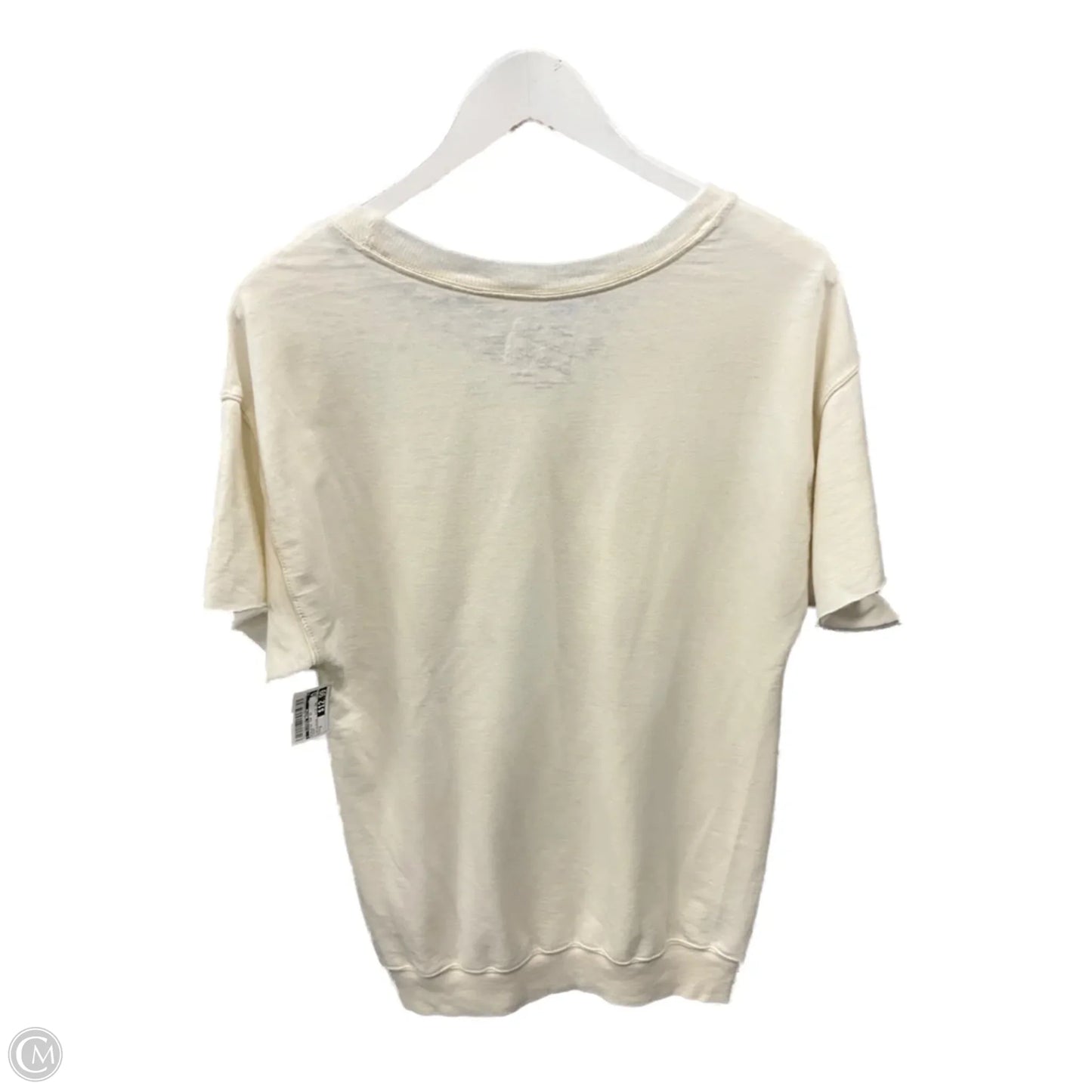 Athletic Top Short Sleeve By Clothes Mentor In Cream, Size: S