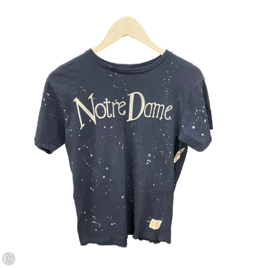 Athletic Top Short Sleeve By Clothes Mentor In Navy, Size: M