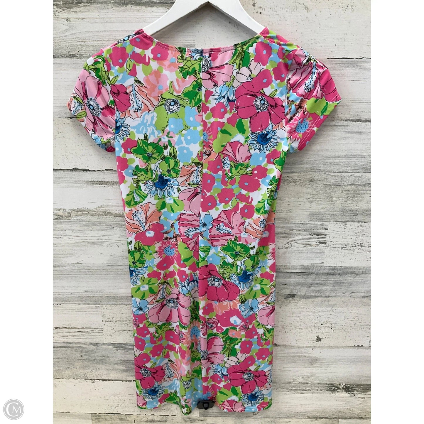 Dress Casual Short By Clothes Mentor In Pink & White, Size: S