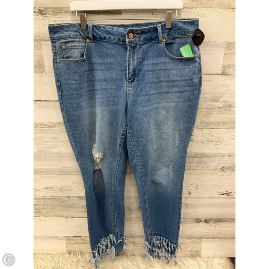 Jeans Skinny By Cato In Blue Denim, Size: 16