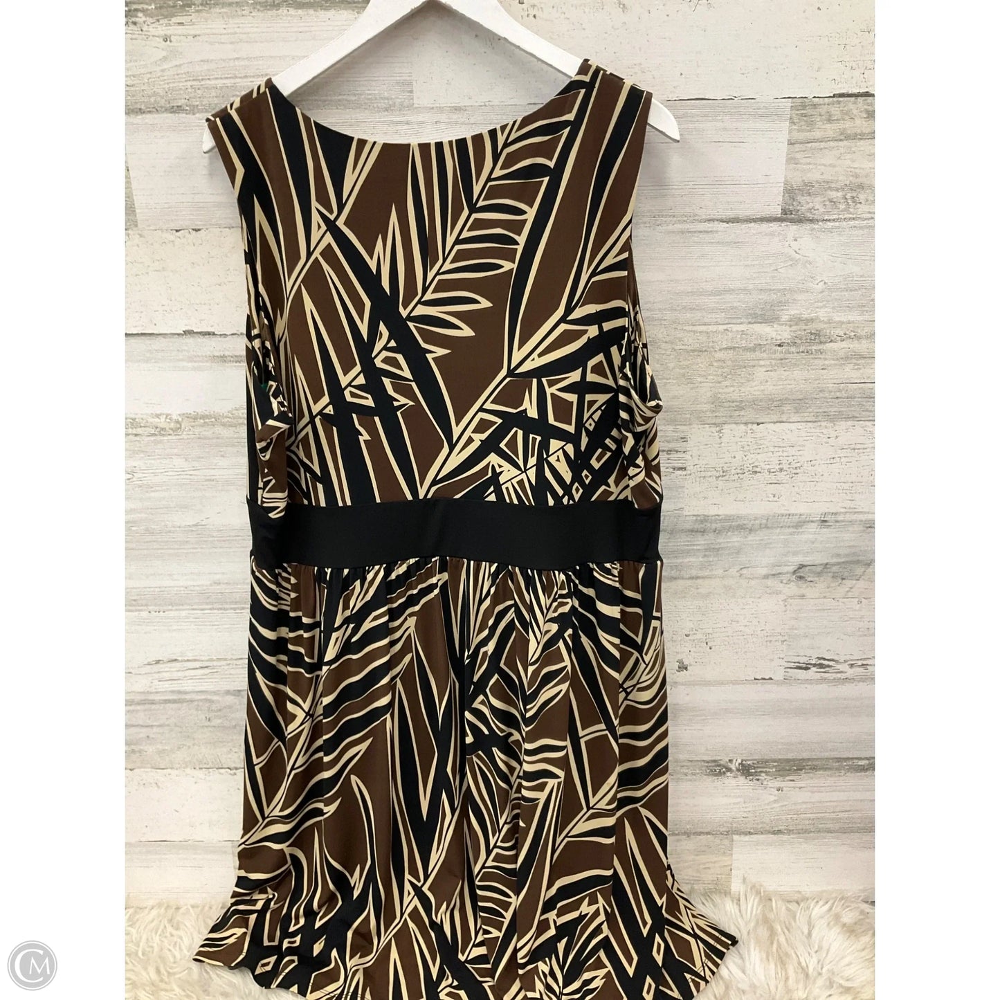Dress Casual Midi By Michael By Michael Kors In Brown, Size: 2x