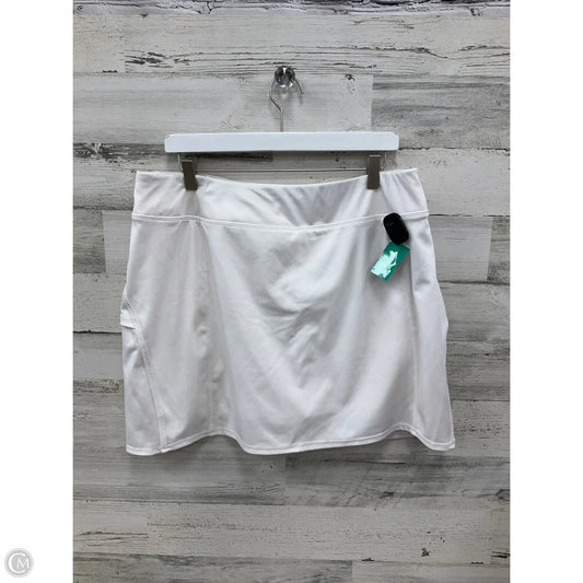 Athletic Skort By Tangerine In White, Size: Xxl