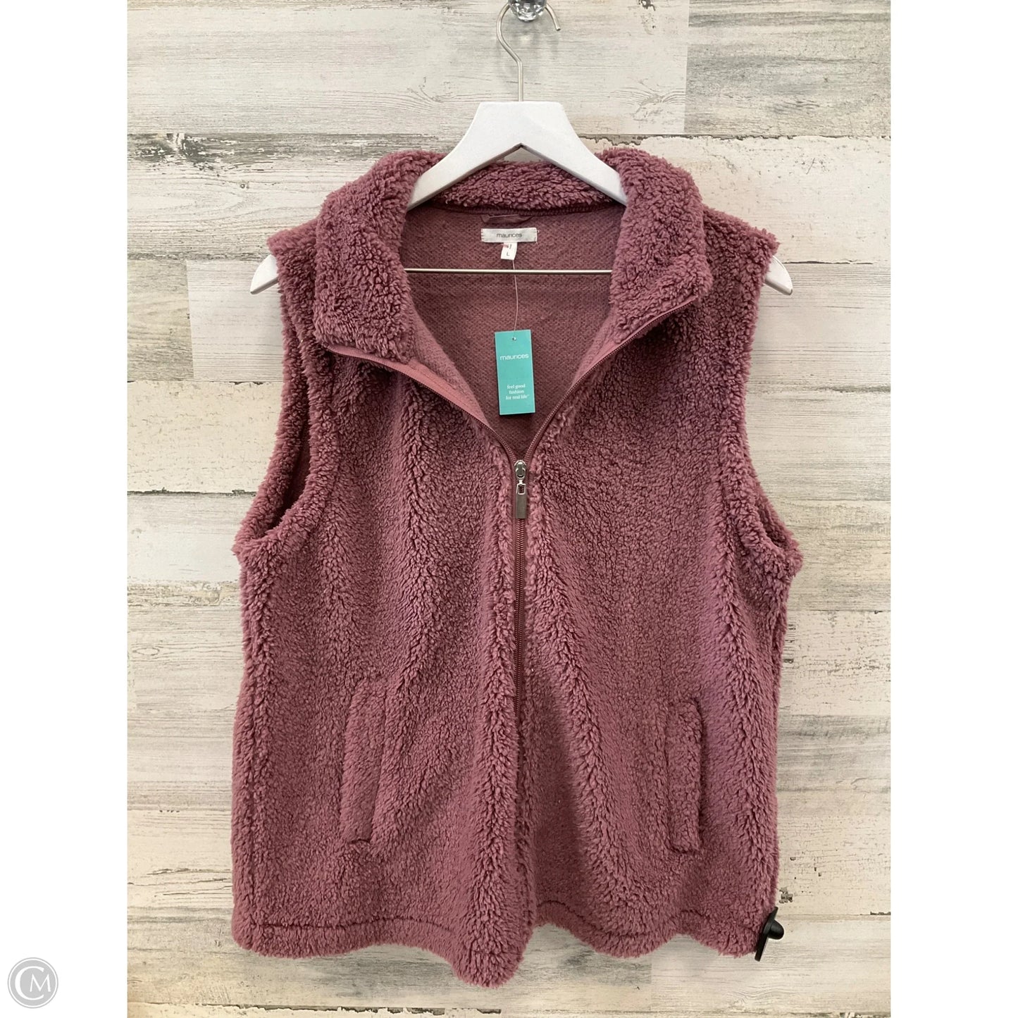 Vest Faux Fur & Sherpa By Maurices In Purple, Size: L