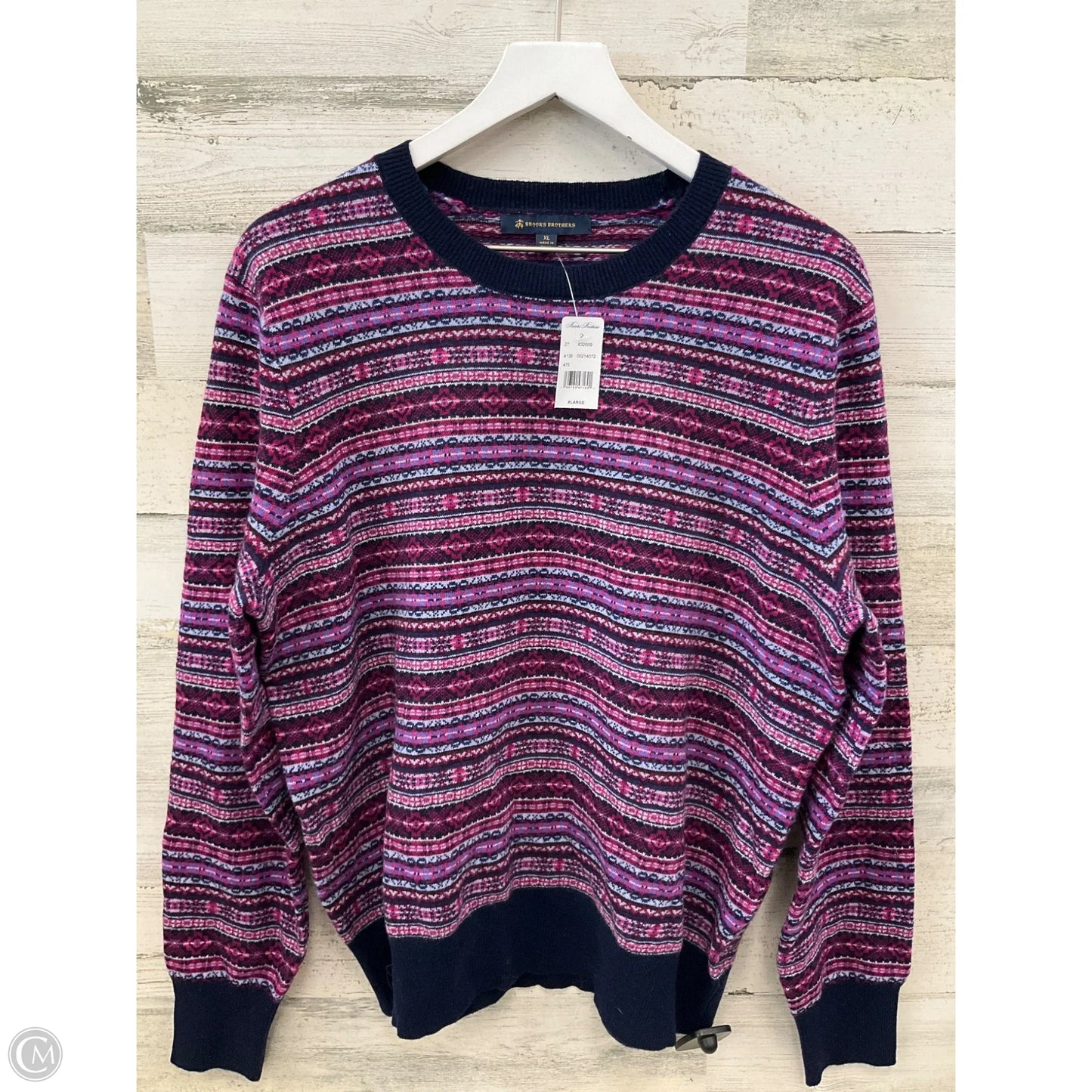 Sweater By Brooks Brothers In Purple, Size: Xl