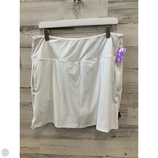 Athletic Skort By Clothes Mentor In White, Size: Xxl