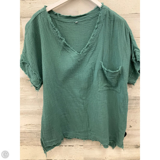 Top Short Sleeve By Cme In Green, Size: 3x