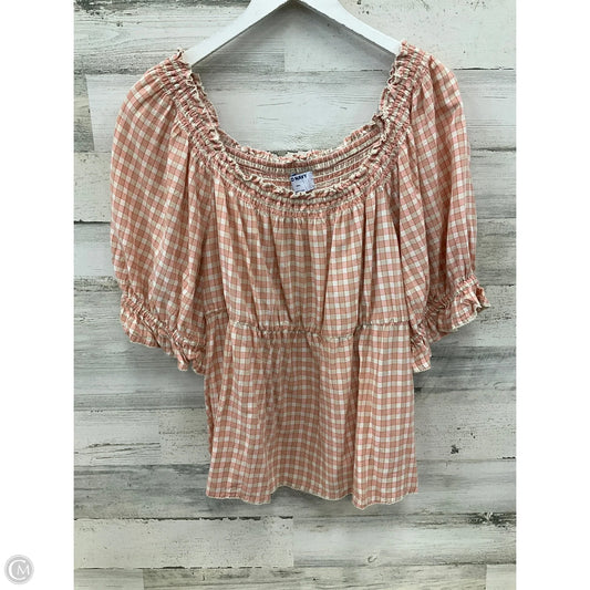 Top Short Sleeve By Old Navy In Peach, Size: Xxl